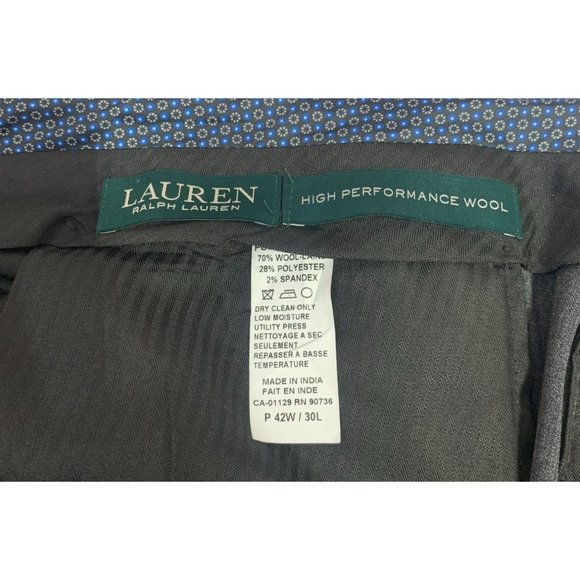 Ralph Lauren | Men's Charcoal Grey Dress Slacks Classic Fit Wrinkle Resistant St - Picture 5 of 5